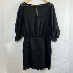 Laundry By Shelli Segal black blouson cocktail dress